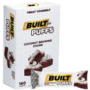 Built Bar Puffs - Coconut Brownie Chunk Pack of 12 - - Protein snacks
