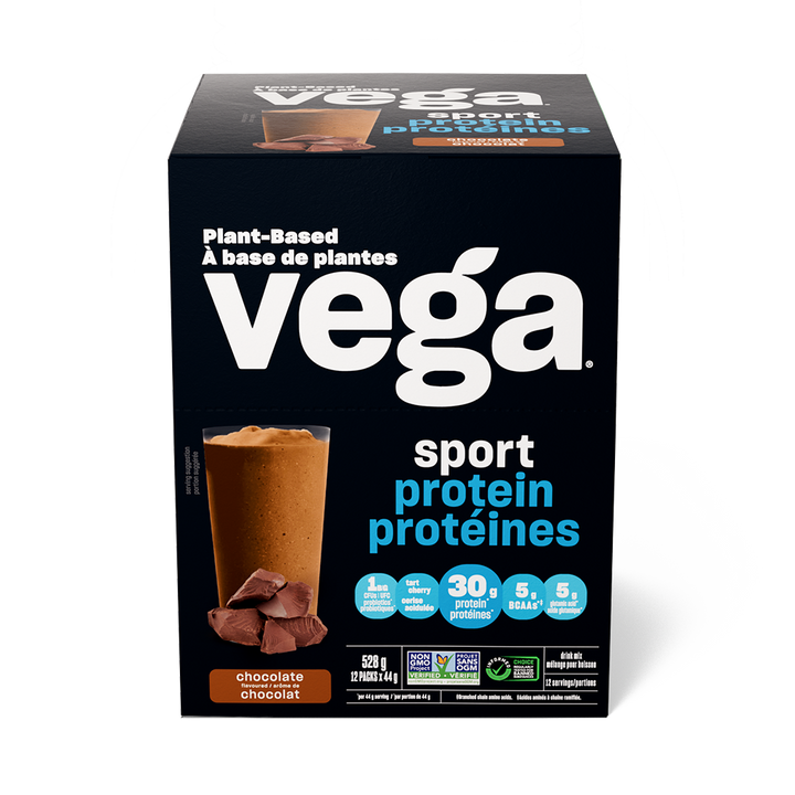 Vega Sport Performance Protein - Chocolate 12x44g - Protein Powder