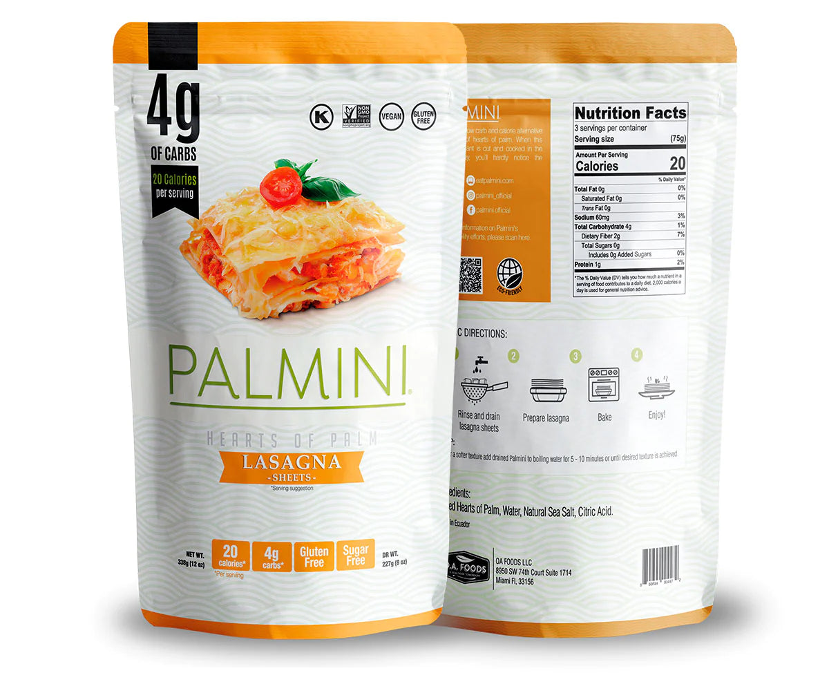 Palmini Heart of Palm Pasta - Lasagna 338g - Pasta