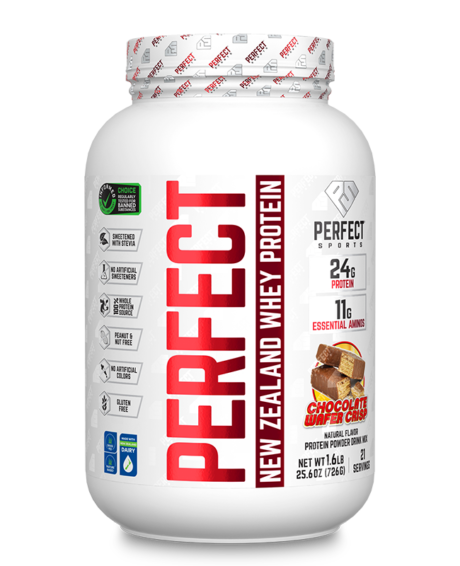 Perfect Sports PERFECT New Zealand Whey Protein 1.6 LB Chocolate Wafer Crisp, SNS Health, Protein Powder
