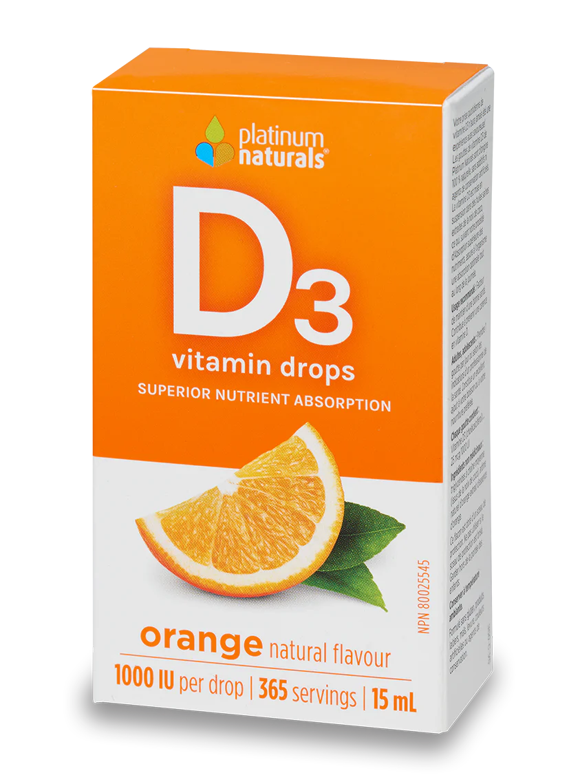 gouttes de vitamine D3 Platinum Naturals