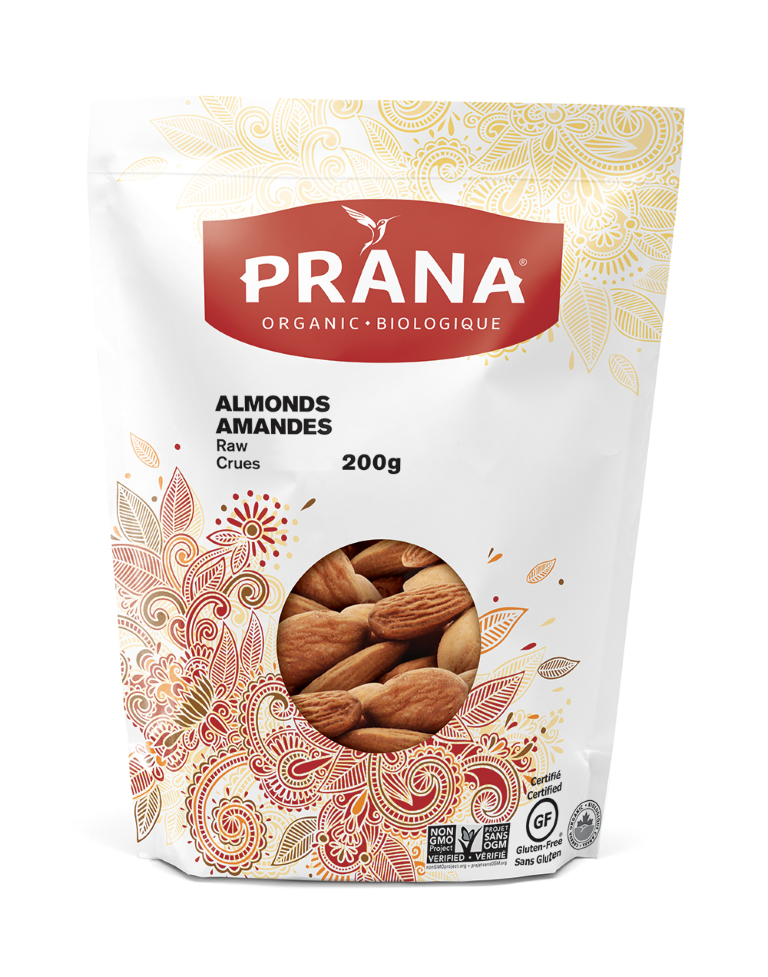 Prana Organic Raw Almonds 200 g