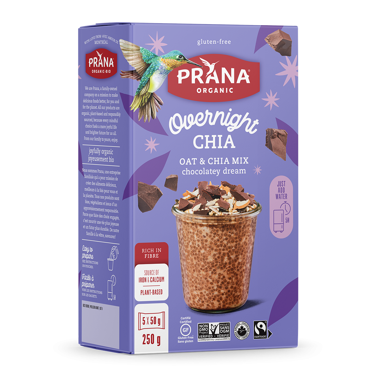 Prana Overnight Chia 250 g / Chocolatey Dream
