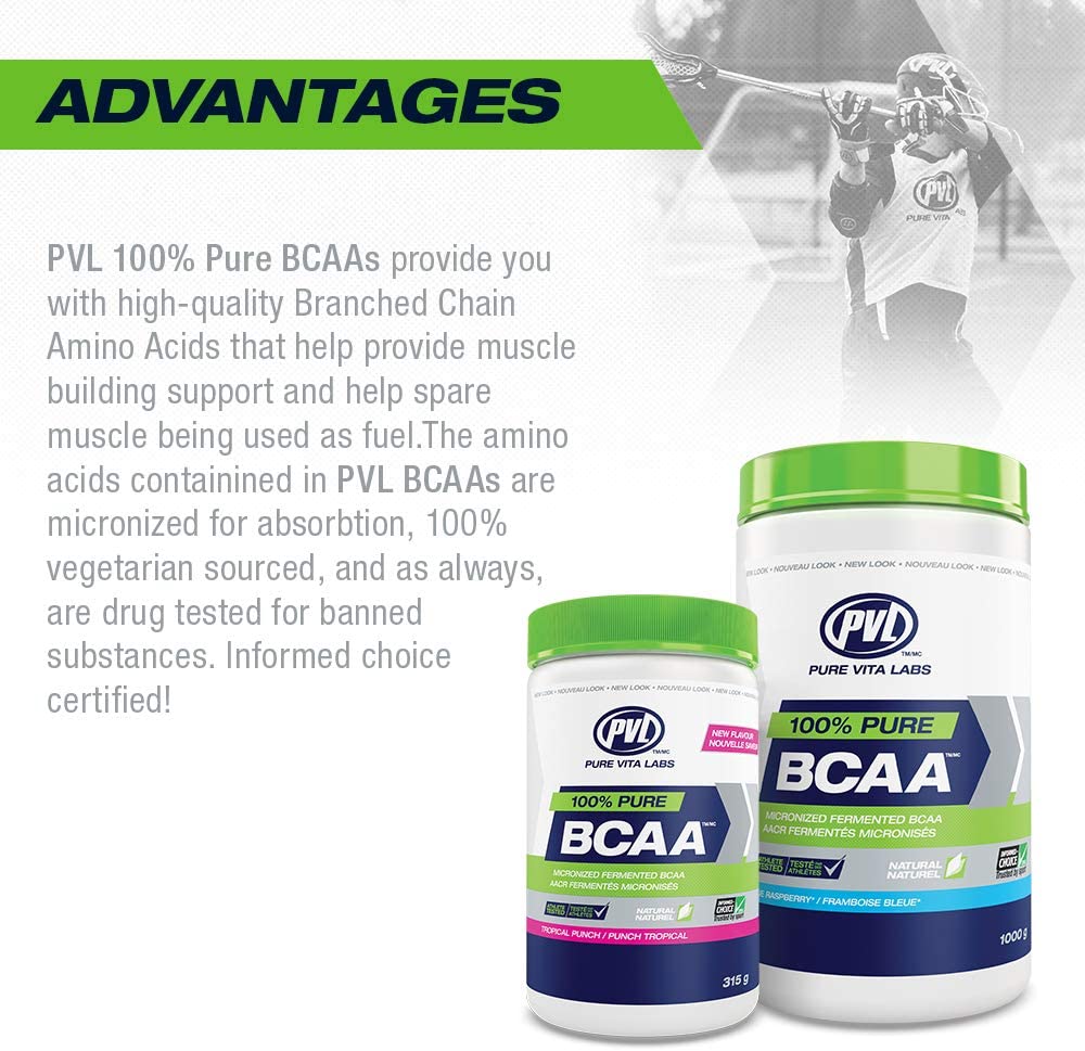 Pure Vita Labs 100% Pure BCAA™ Blue Raspberry / 315g