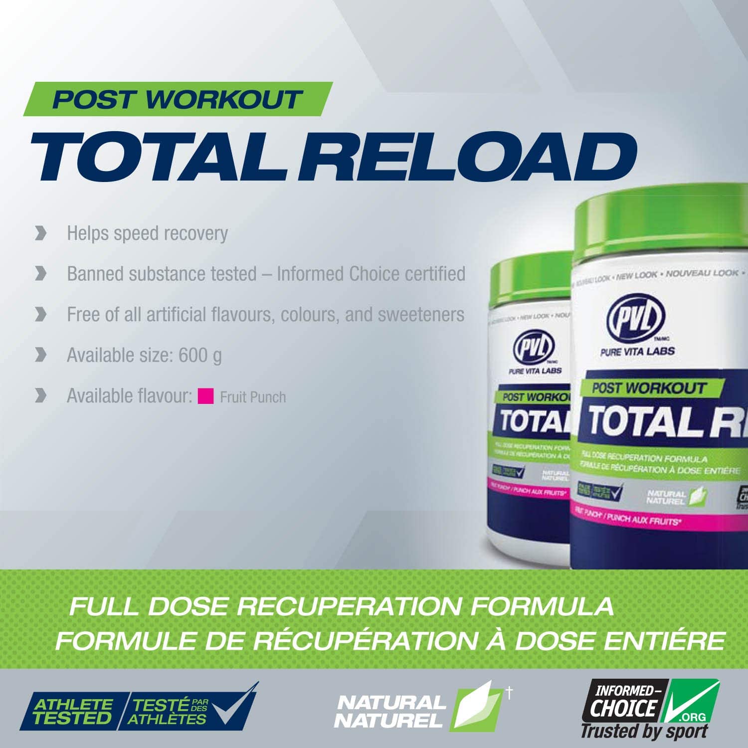 Pure Vita Labs Total Reload™ Fruit Punch / 600g