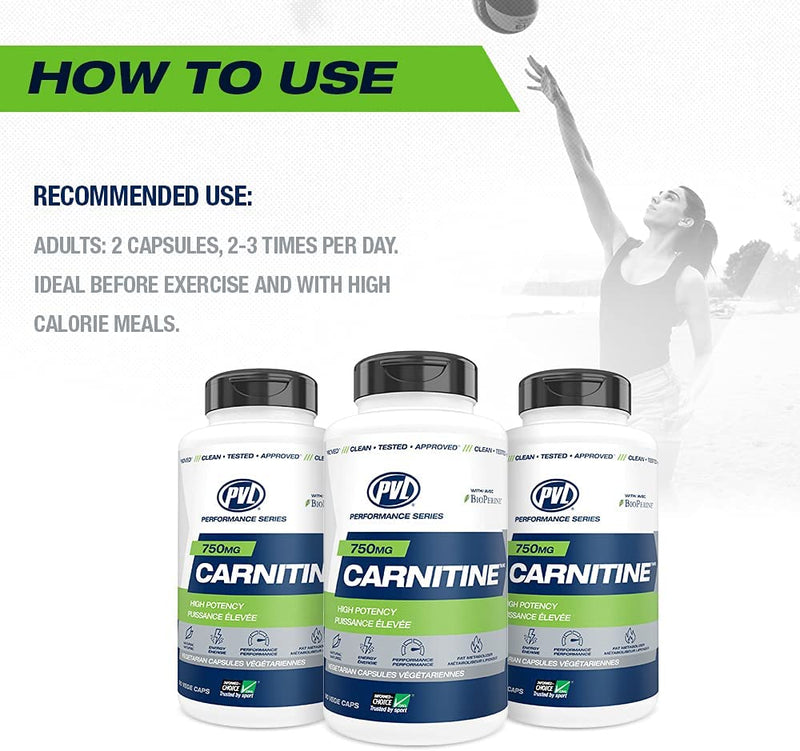 PVL 750mg Cartinine - 90 vegetarian capsules - - Amino Acids