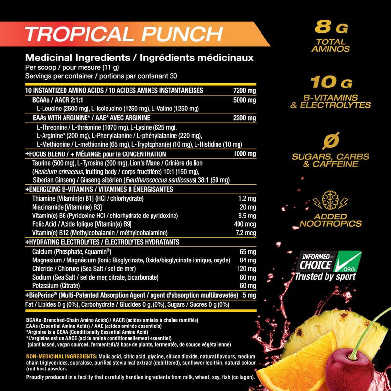 Pure Vita Labs EAA+ BCAA Complete Tropical Punch / 369g
