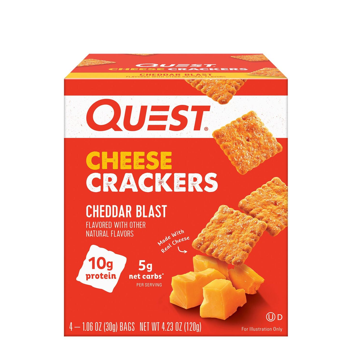 Quest Cheese Crackers Pack of 4 / Cheddar Blast
