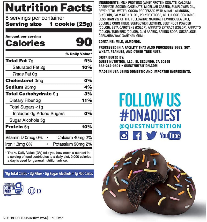 Quest Frosted Cookie Chocolate Cookie / 25g