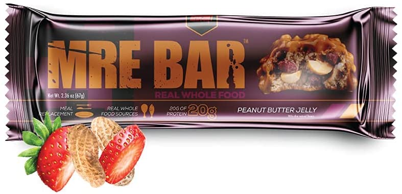 MRE Meal Replacement Bar 67g x 12 Single Bar / Peanut Butter & Jelly