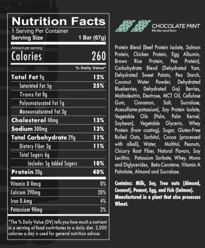 MRE Meal Replacement Bar 67g x 12 12 / Chocolate Mint