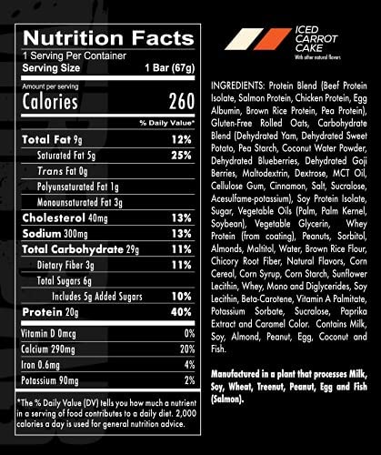 MRE Meal Replacement Bar 67g x 12 12 / Iced Carrot Cake