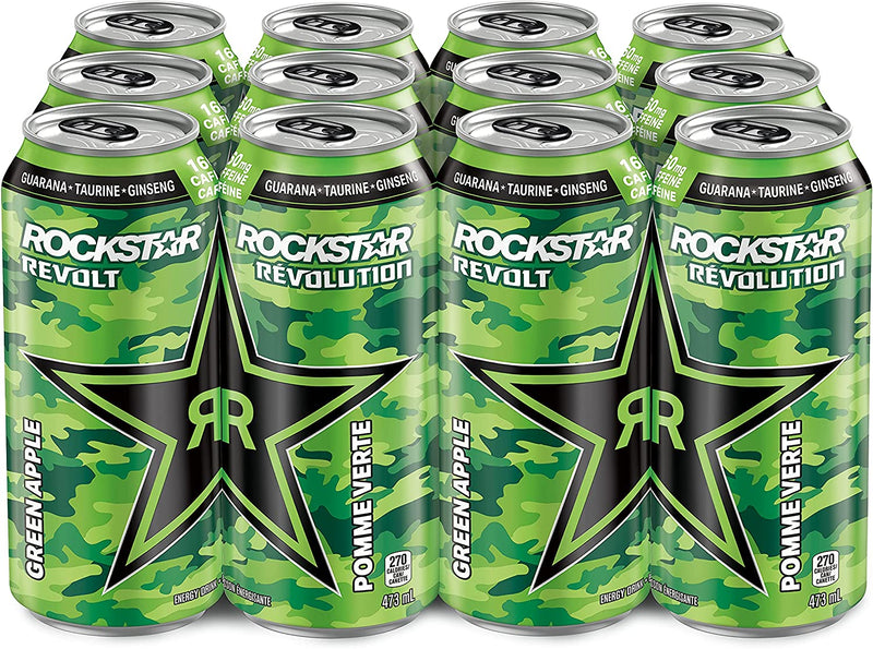 Rockstar Revolt 12x473ml / Green Apple