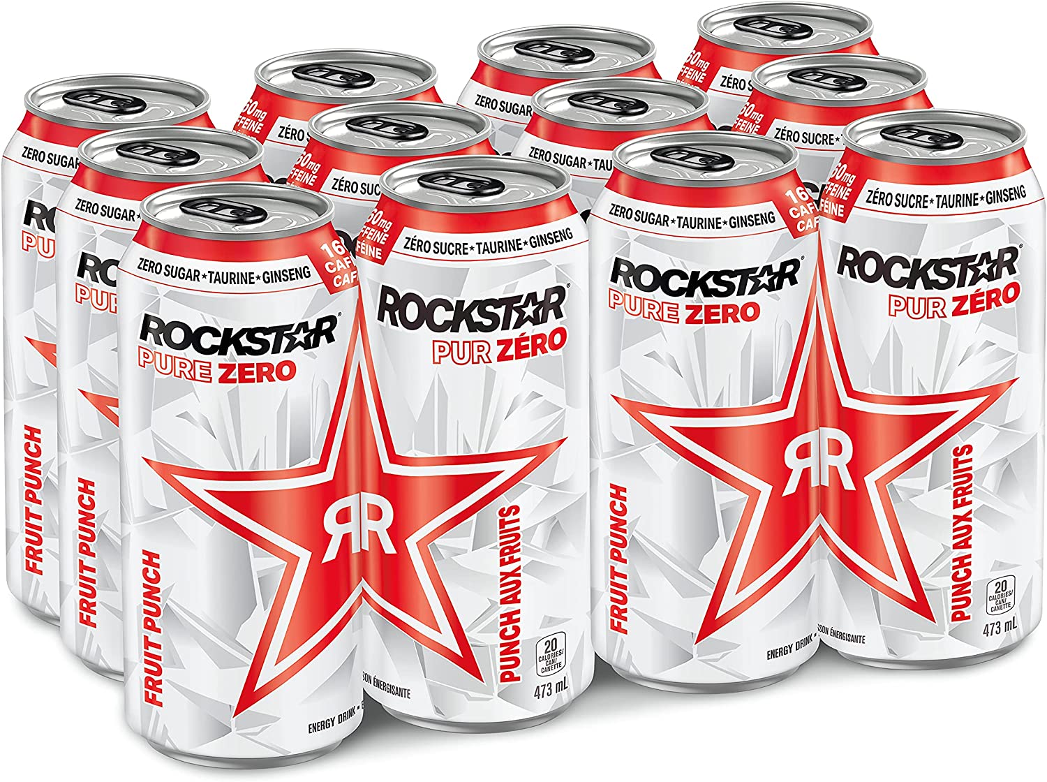 Rockstar Pure Zero 12x473ml / Fruit Punch