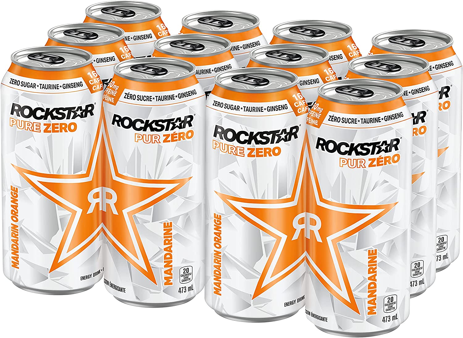 Rockstar Pure Zero 12x473ml / Mandarin