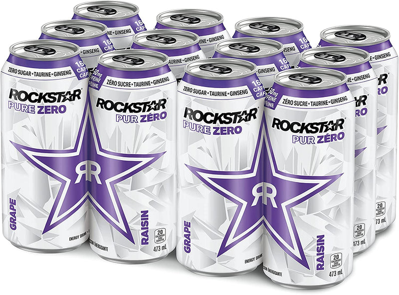 Rockstar Pure Zero 12x473ml / Grape