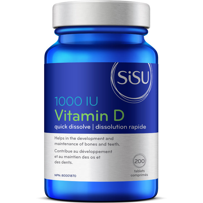 SISU Vitamin D3 1000 IU, Unflavoured 200 Tablets