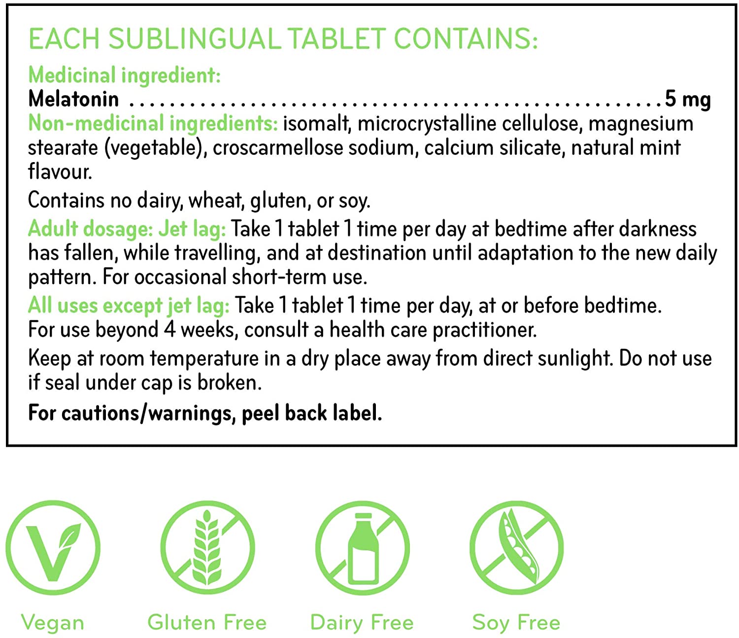 SISU Melatonin 5 mg 90 Tablets / Mint