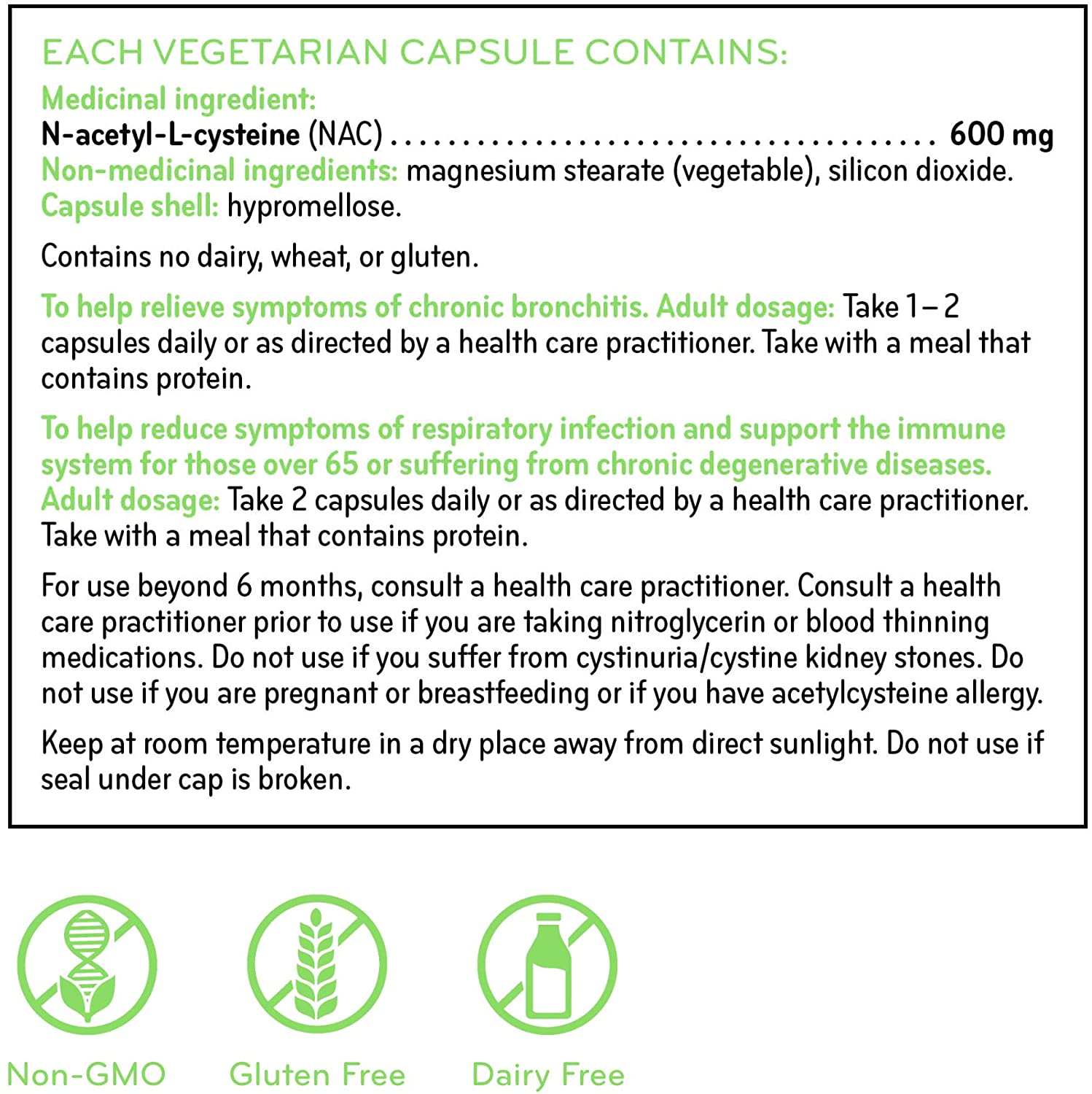 NAC 600 mg 120 Veg Caps