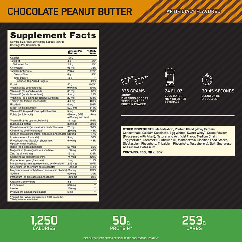 Serious Mass 6lbs / Chocolate Peanut Butter