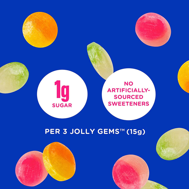 Jolly Gems 12 x 70g Green Apple, Peach & Pink Lemonade / 12