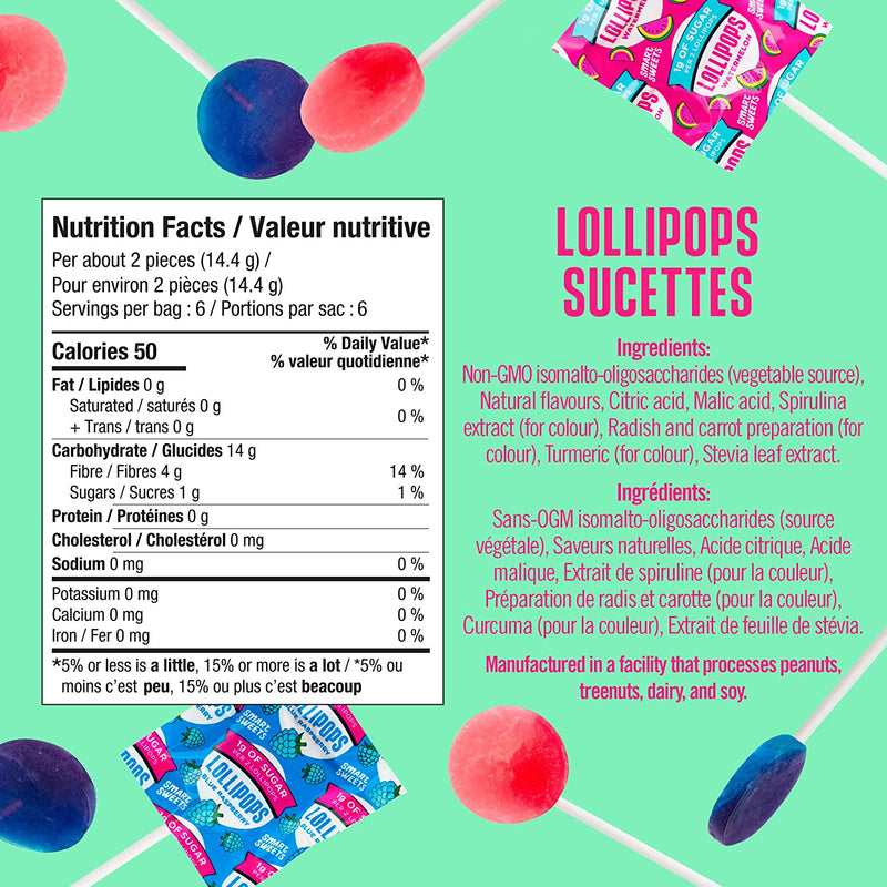 Lollipops Sucettes 10 x 85g Blue Raspberry & Watermelon / 10