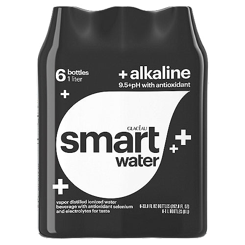 Glaceau Smart Water, with Alkaline 9.5+ph