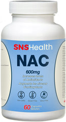 SNS Health NAC 600mg - 60 Capsules - Antioxidant