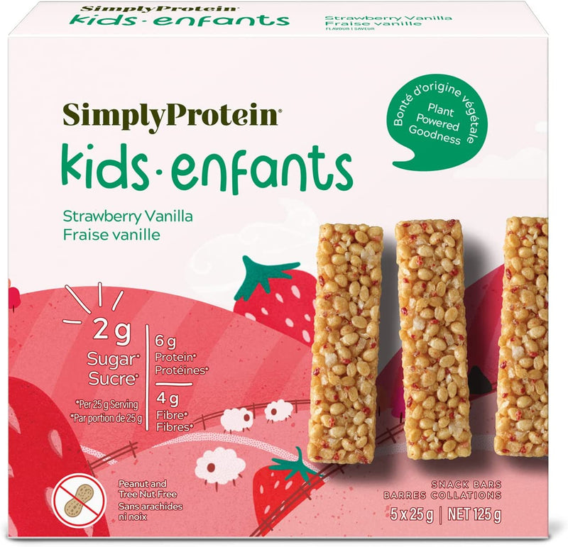 Simply Protein Kids Snack Bar Strawberry Vanilla / 5x25g