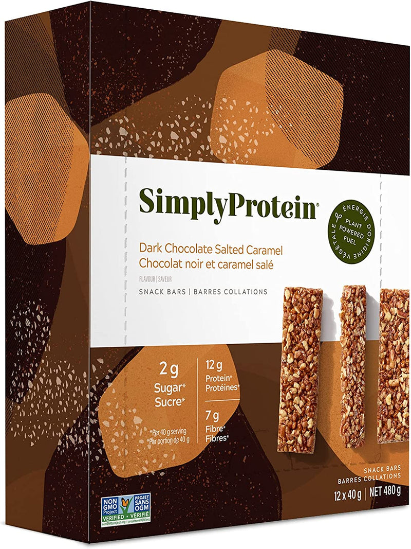 Simply Protein Snack Bar Dark Chocolate Salted Caramel / 12x40g