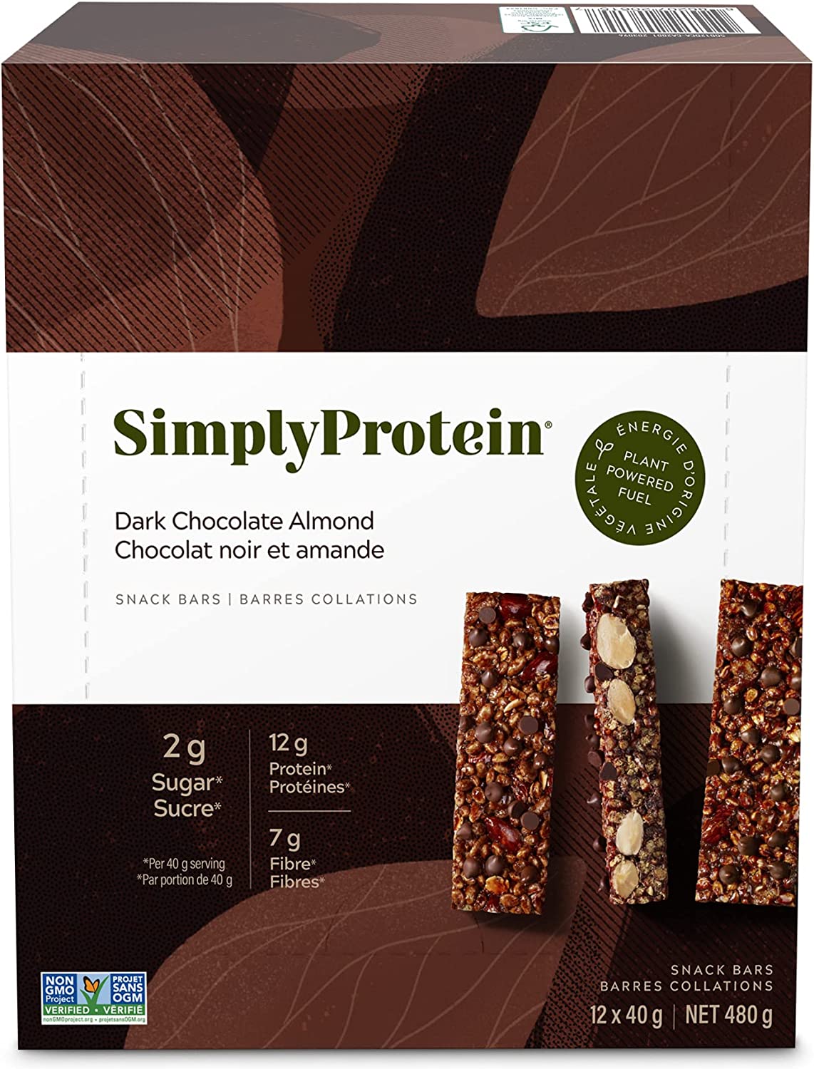 Simply Protein Snack Bar Dark Chocolate Almond / 12x40g
