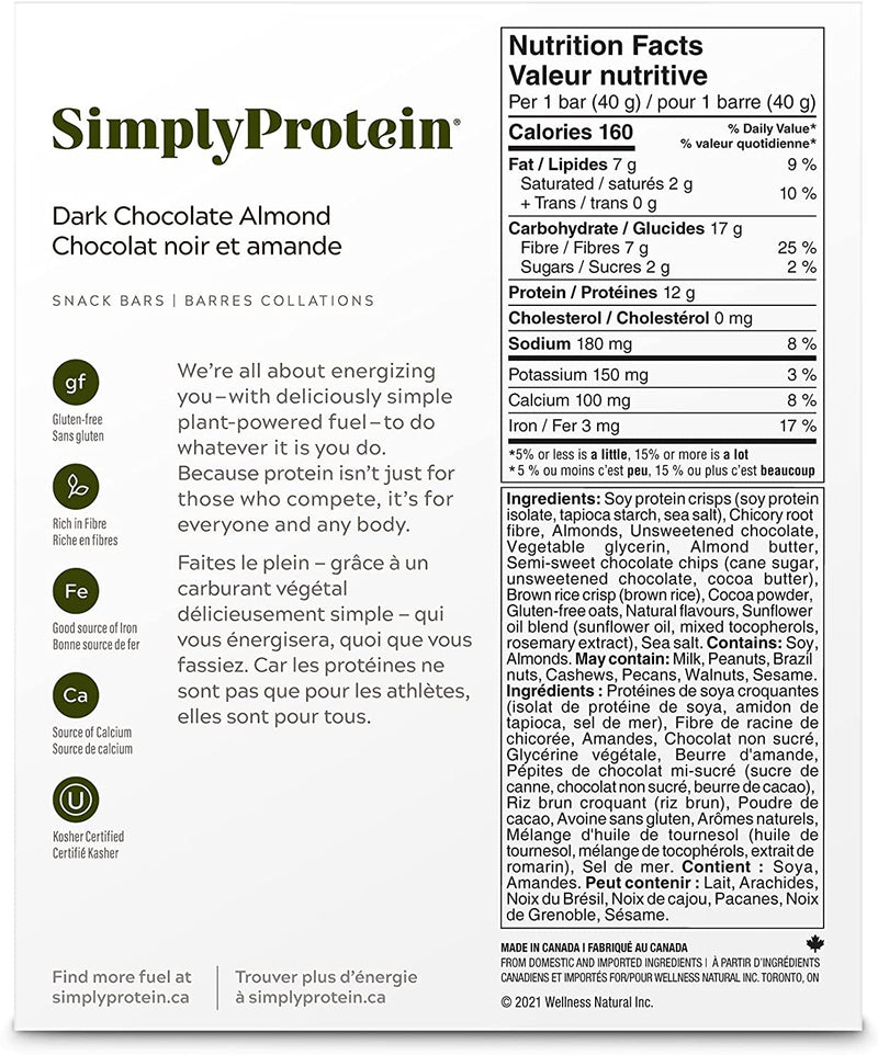 Simply Protein Snack Bar Dark Chocolate Almond / 4x40g