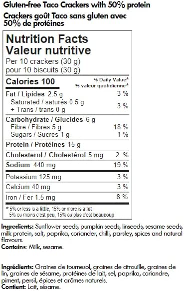 Swedish Protein Deli Grain-Free Crackers Taco / 60g
