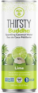 Thirsty Buddha Sparkling Coconut Water - Lime 12-pack - Coconut Water