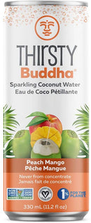 Thirsty Buddha Sparkling Coconut Water - Peach Mango 330ml - Coconut Water