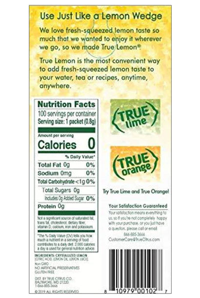 True Citrus Packets Lemon / 32ct