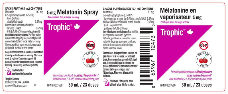 Melatonin Spray 5mg 30 ml / Cherry