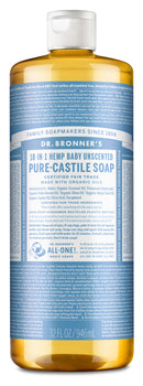 Dr. Bronner's Pure-Castile Soap Liquid - Baby Unscented 473ml - Body care