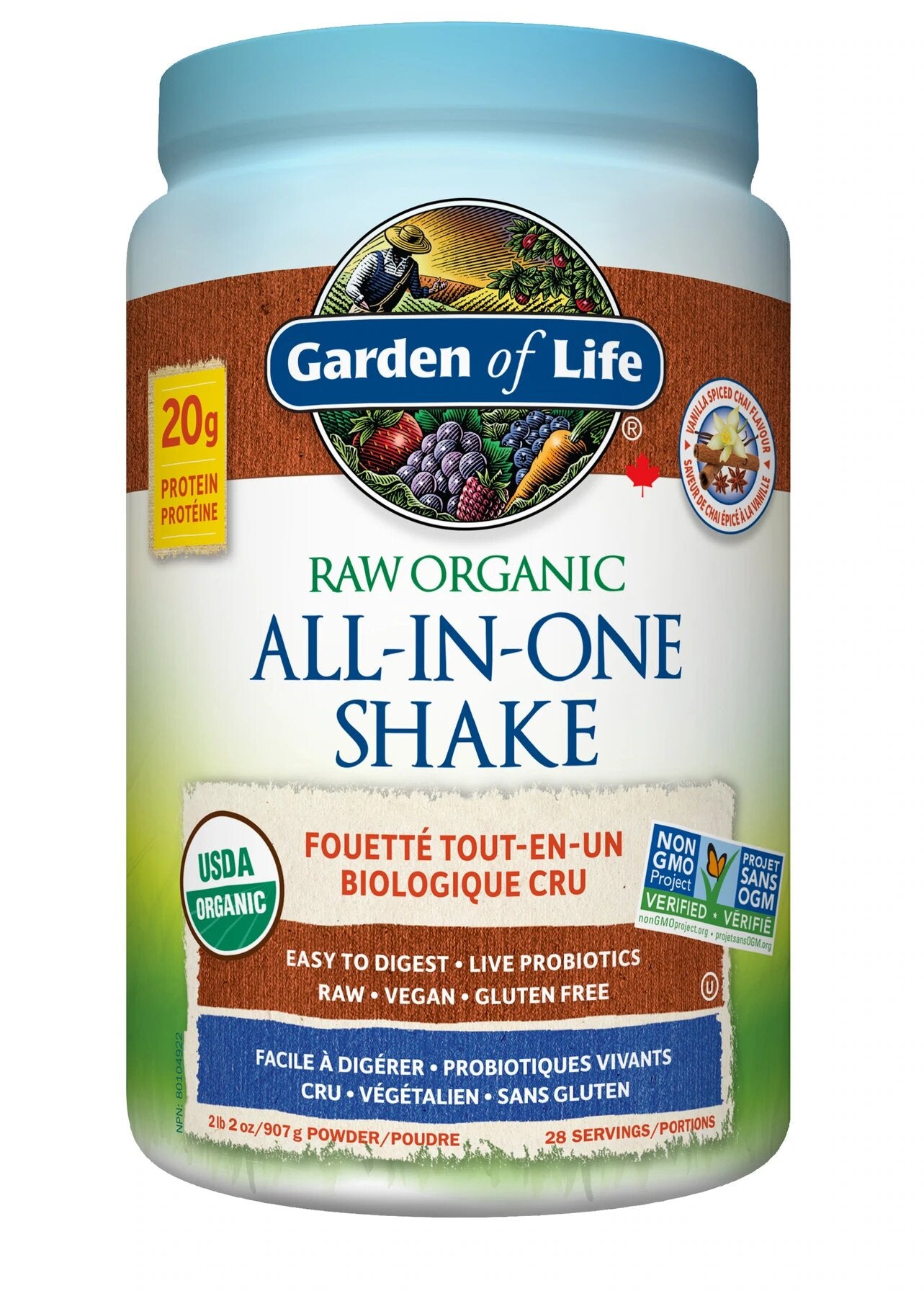 Garden of Life Raw Organic All-In-One Nutritional Shake, 28 Servings / Vanilla Chai