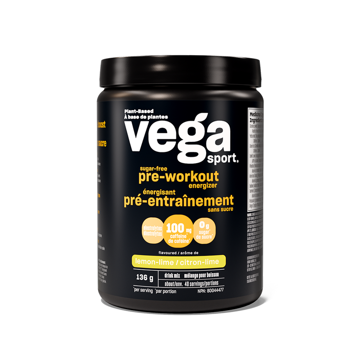 Vega Sport Pre-Workout Energizer - Sugarfree Lemon Lime 136g - Pre-workout