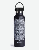 Yoga Design Lab Water Bottle - 600ml Mandala Black - Water Bottle