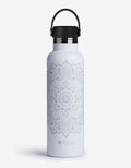 Water Bottle 600ml / Mandala White
