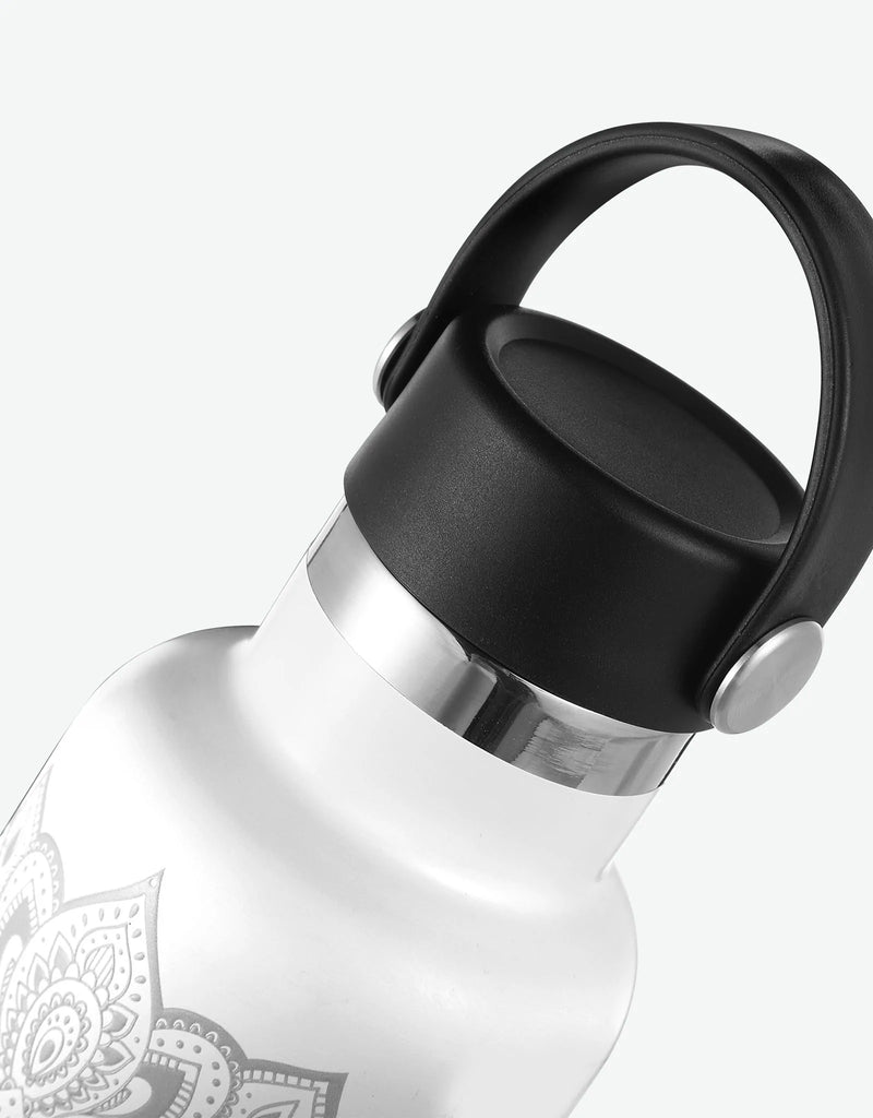 Water Bottle 600ml / Mandala White