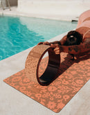 Yoga Design Lab Yoga Cork Wheel Floral - 32 cm x 13 cm Sand - Yoga Wheel