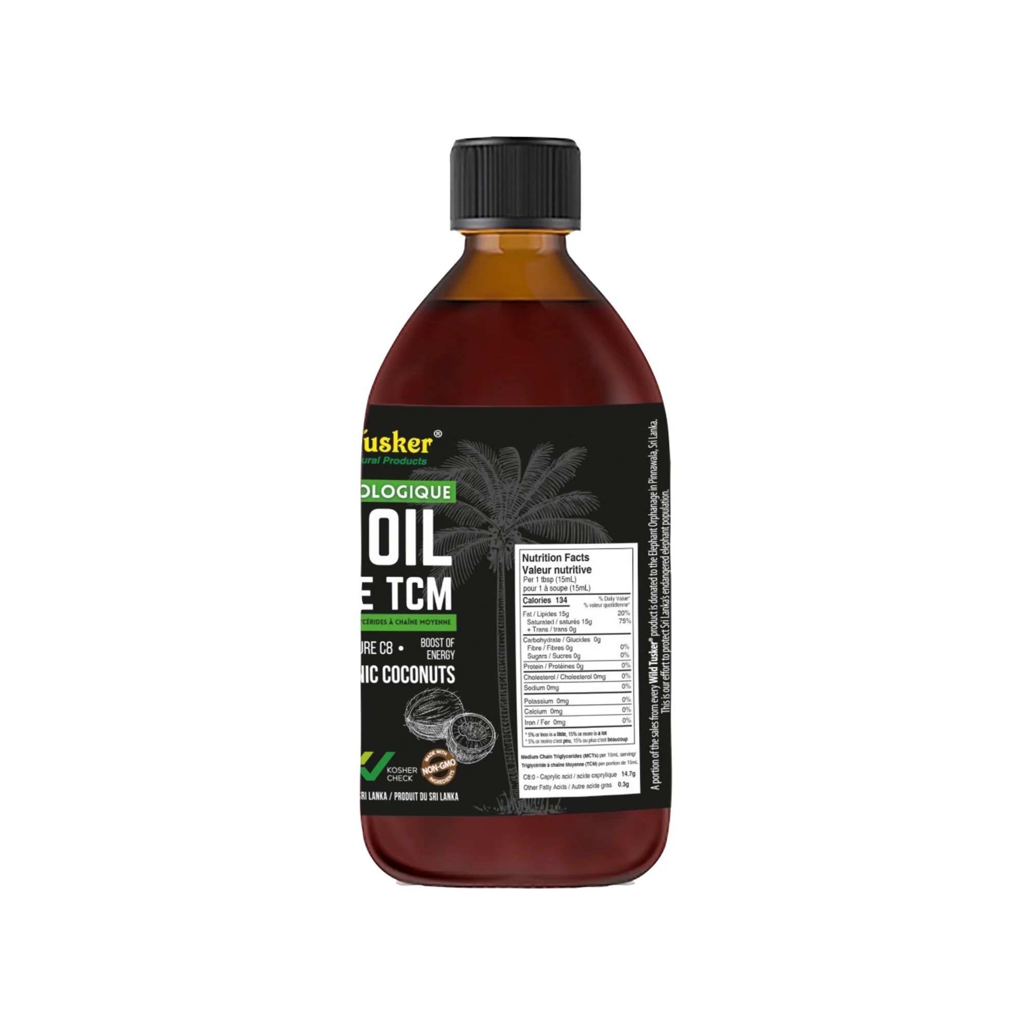 Wild Tusker Organic MCT Oil (100% C8) 500ml