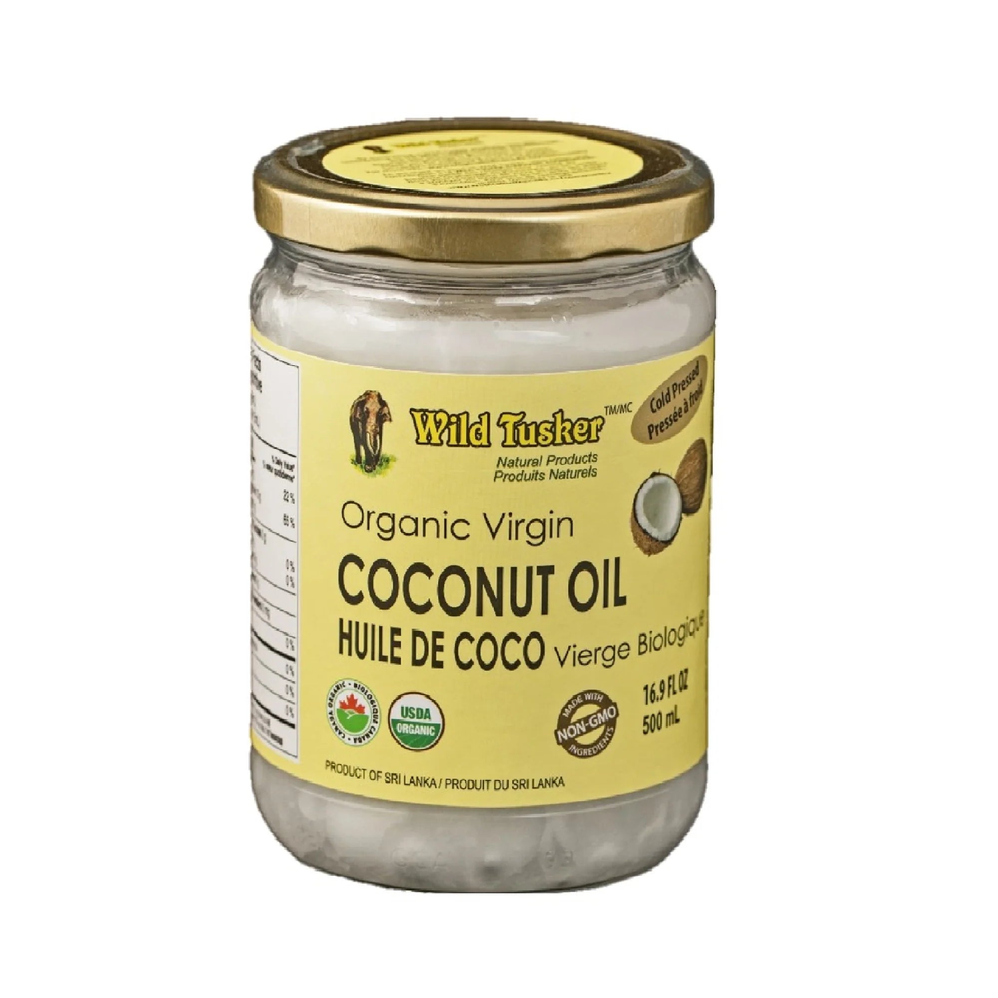 Wild Tusker Organic Virgin Coconut Oil 500ml