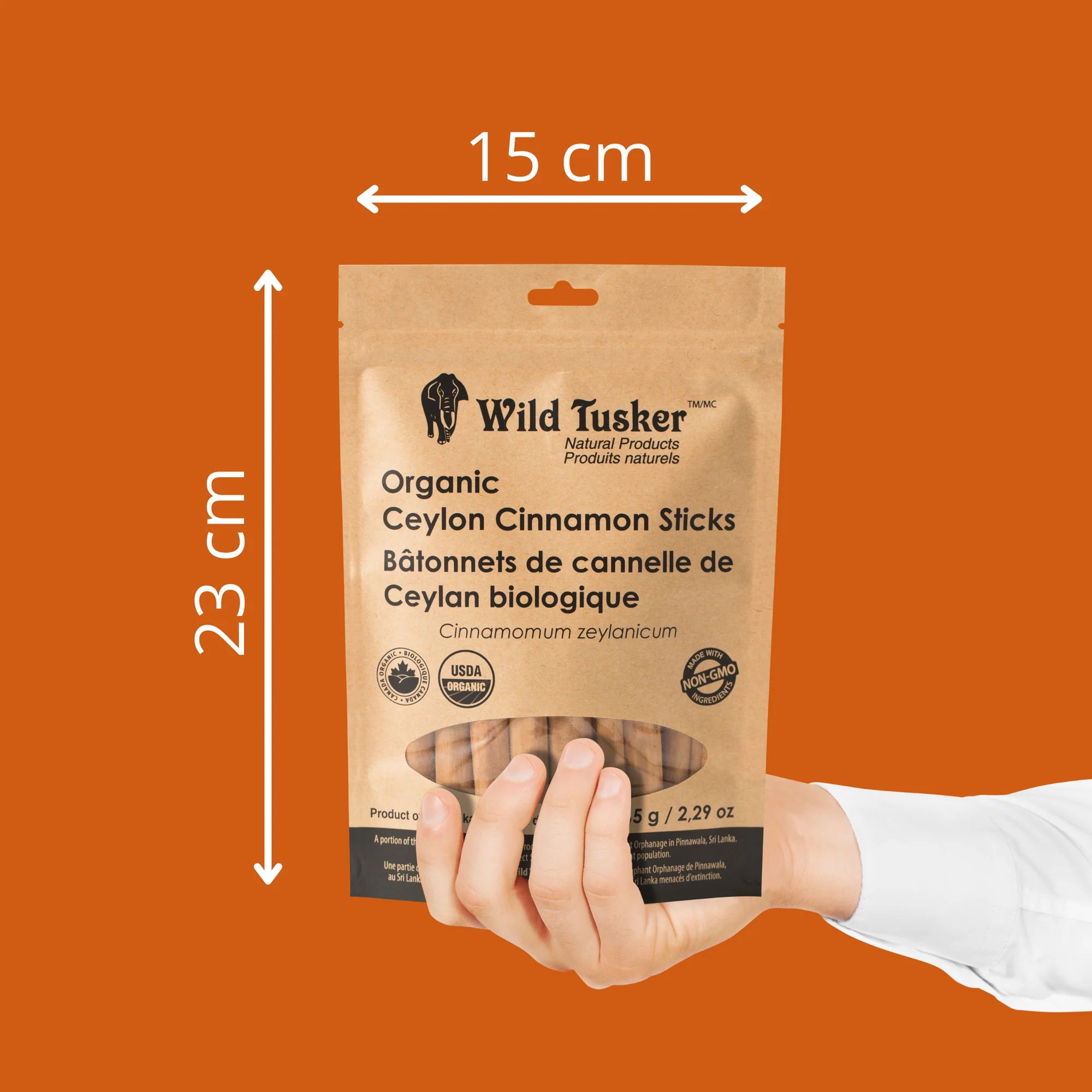 Wild Tusker Organic Cinnamon Sticks / 65g