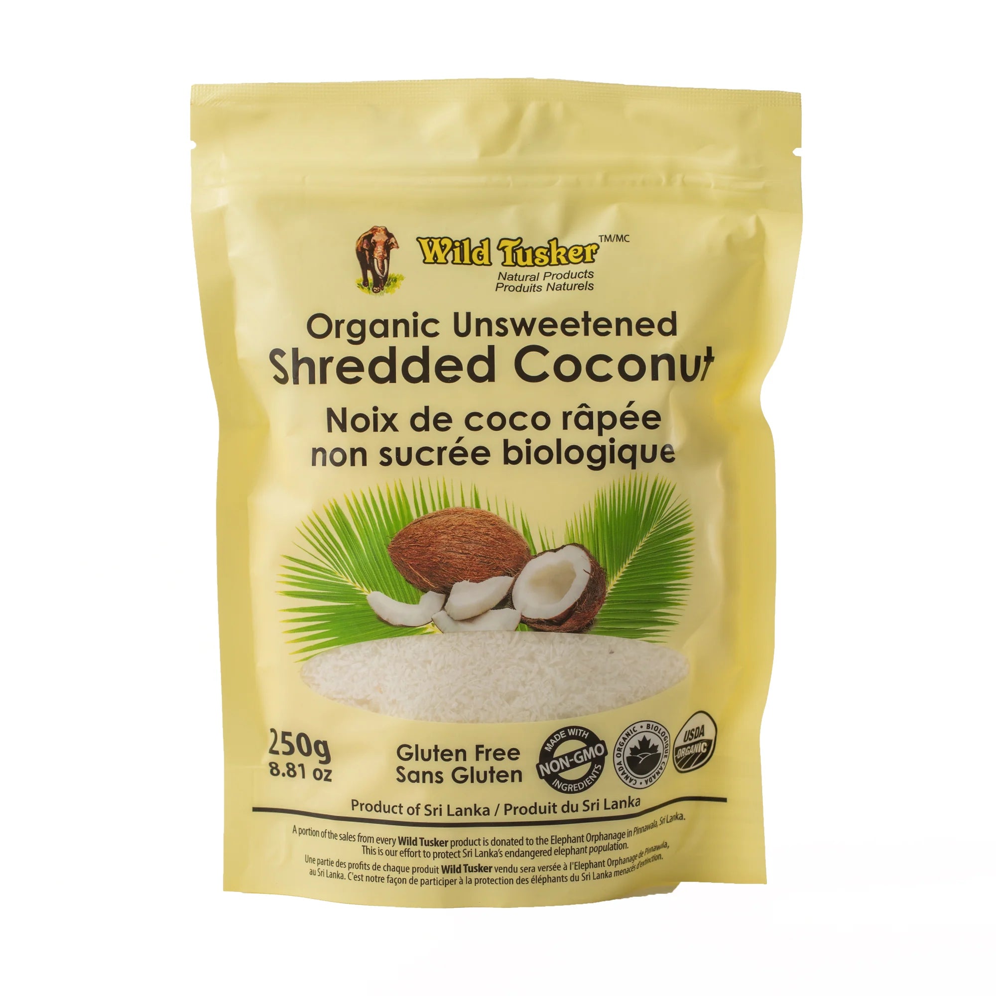 Wild Tusker Organic Shredded Coconut 250g