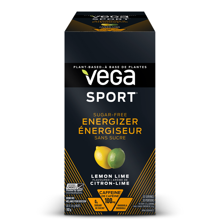 Vega Sport Pre-Workout Energizer - SugarFree Lemon Lime 30x3.4g - Pre-workout