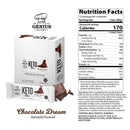 Genius Gourmet KETO Bars - Chocolate Dream 12 Bars - Bars